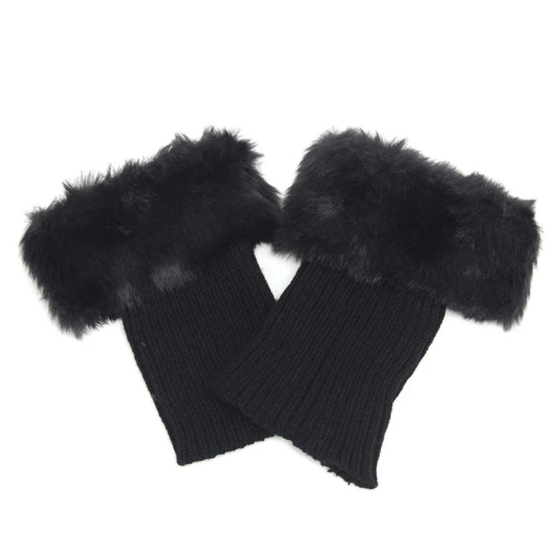 Women's Winter Soft Faux Fur Leg Warmer Boot Cuffs