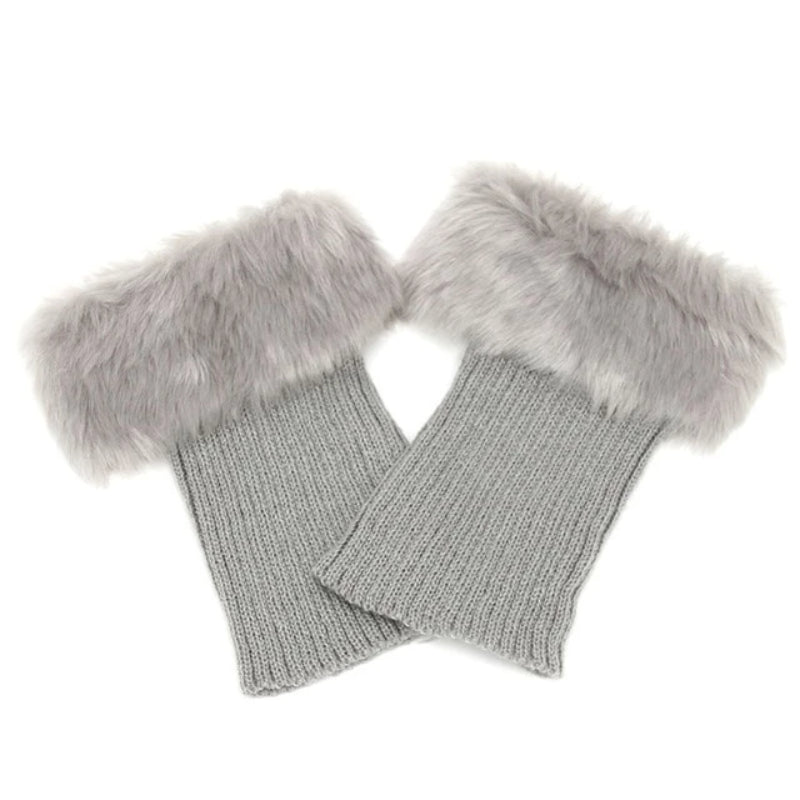 Women's Winter Soft Faux Fur Leg Warmer Boot Cuffs