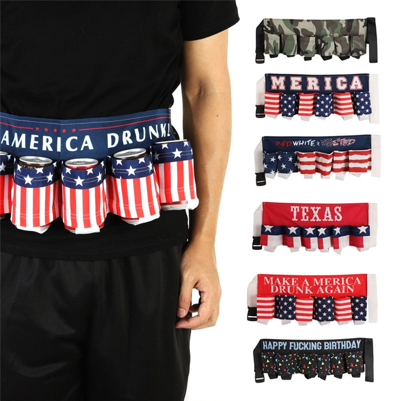 Portable Beer 6pk Waist Belt