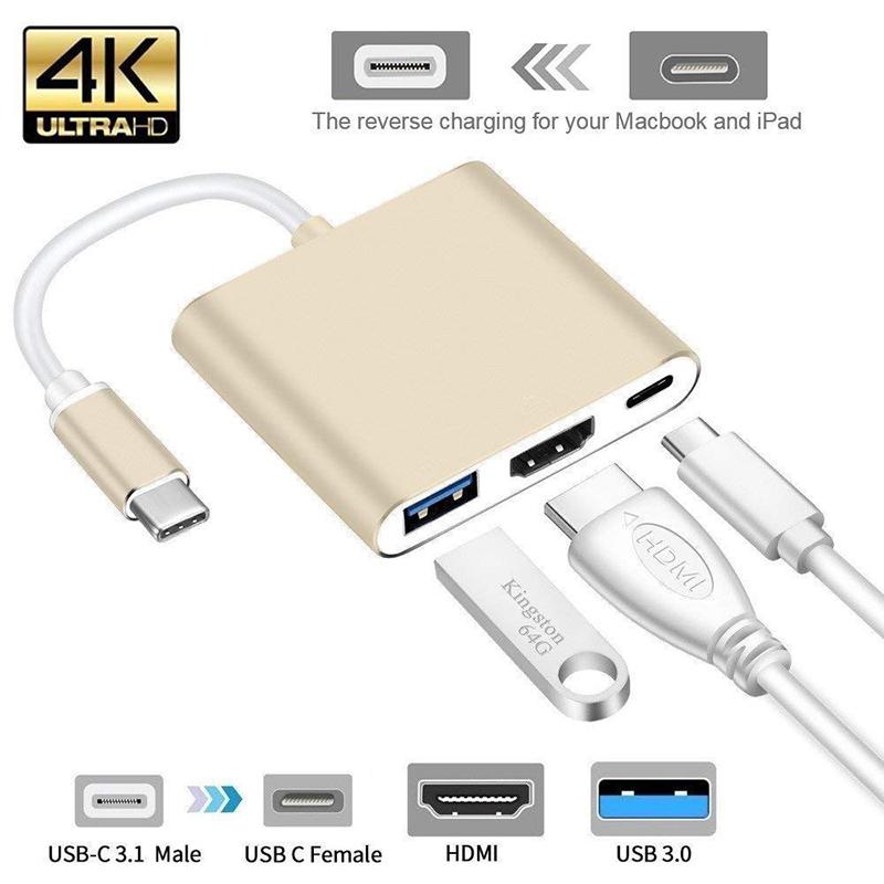 Aluminum USB C to HDMI Adapter For Apple