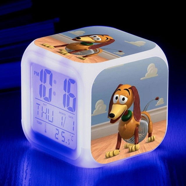 Toy Story 4 Glowing LED Color Changing Alarm Clock