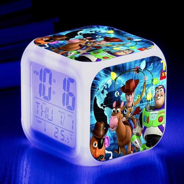 Toy Story 4 Glowing LED Color Changing Alarm Clock