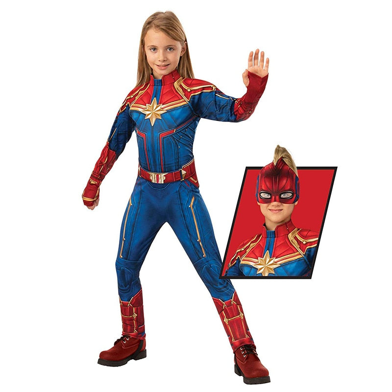Girl's Captain Marvel Superhero Halloween Costume