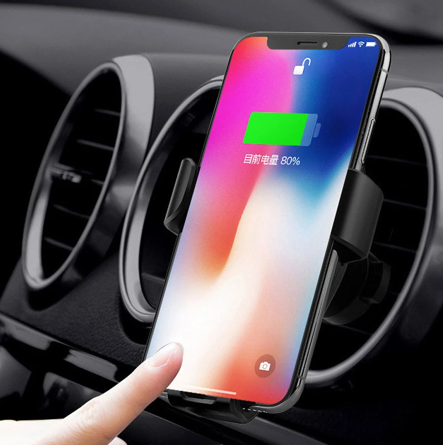 FAST 10W Wireless Car Charger Phone Air Vent Mount for iPhone, Samsung, Huawei and Xiaomi Models