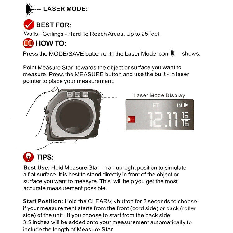 3 in 1 Measuring Tape With High Accuracy Laser Digital Tape