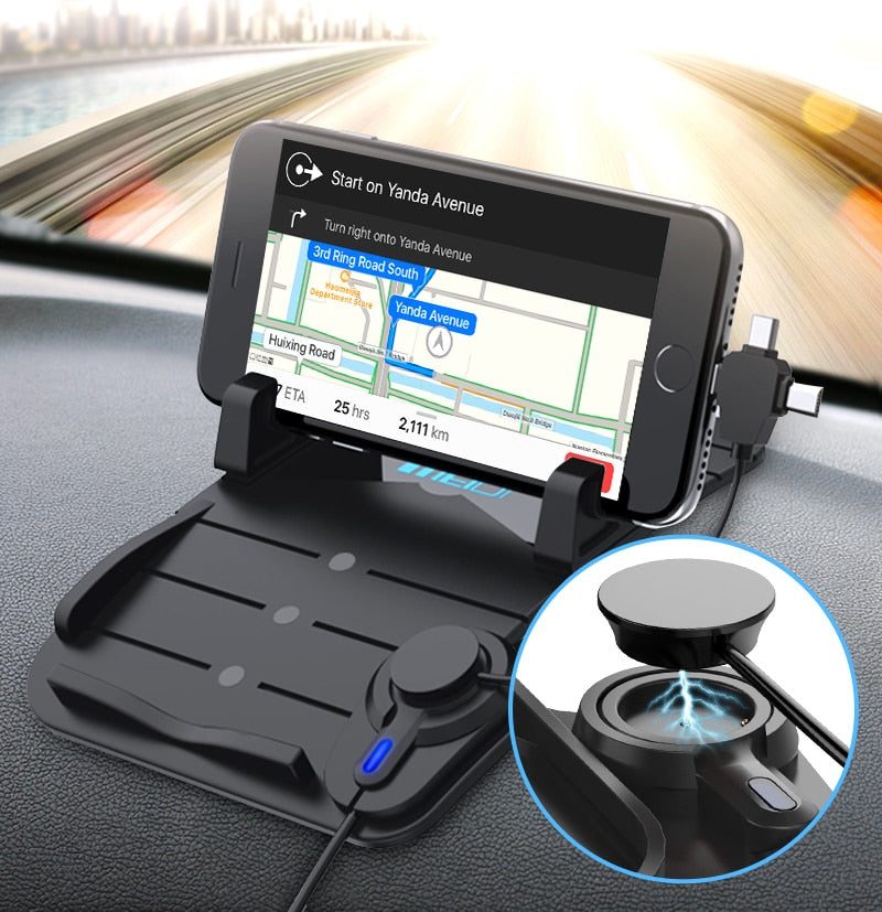 Cell Phone Car Mount with Phone Charger for Android & iphone