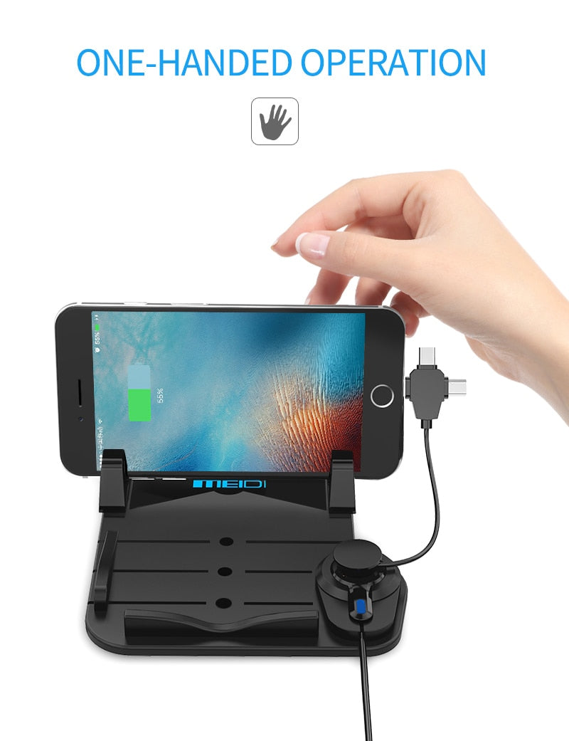 Cell Phone Car Mount with Phone Charger for Android & iphone