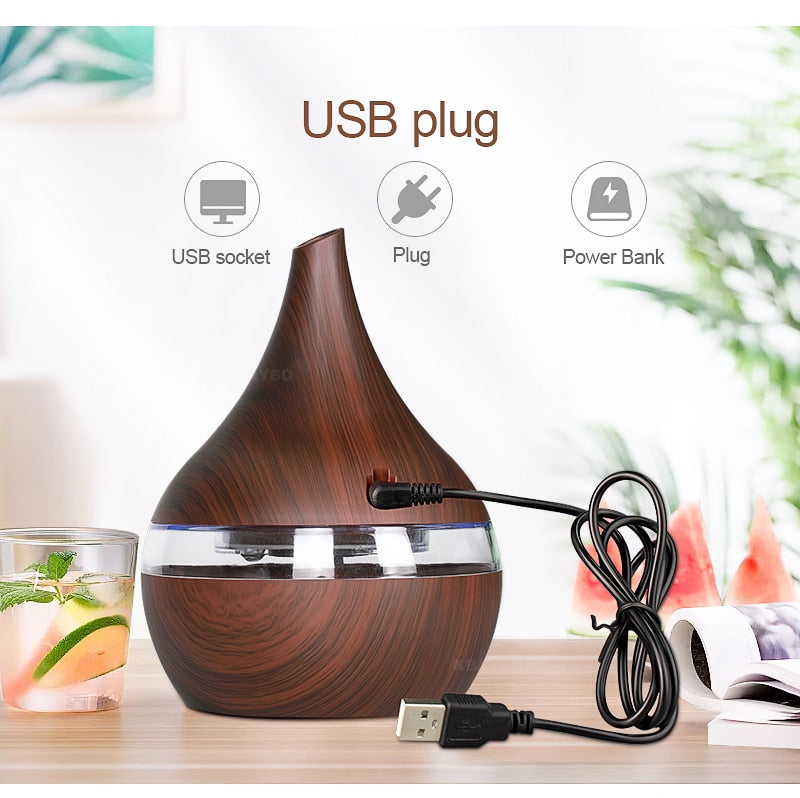 USB Electric Aroma Ultrasonic Essential Oil Air Diffuser for Aromatherapy