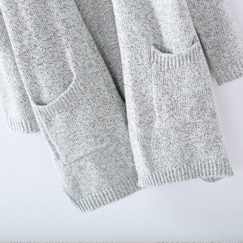 Women's Long Sleeve Open Front Knit Cardigan Sweater