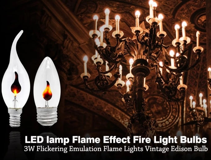 Edison Style Flicker LED Candle Light Flame Bulb