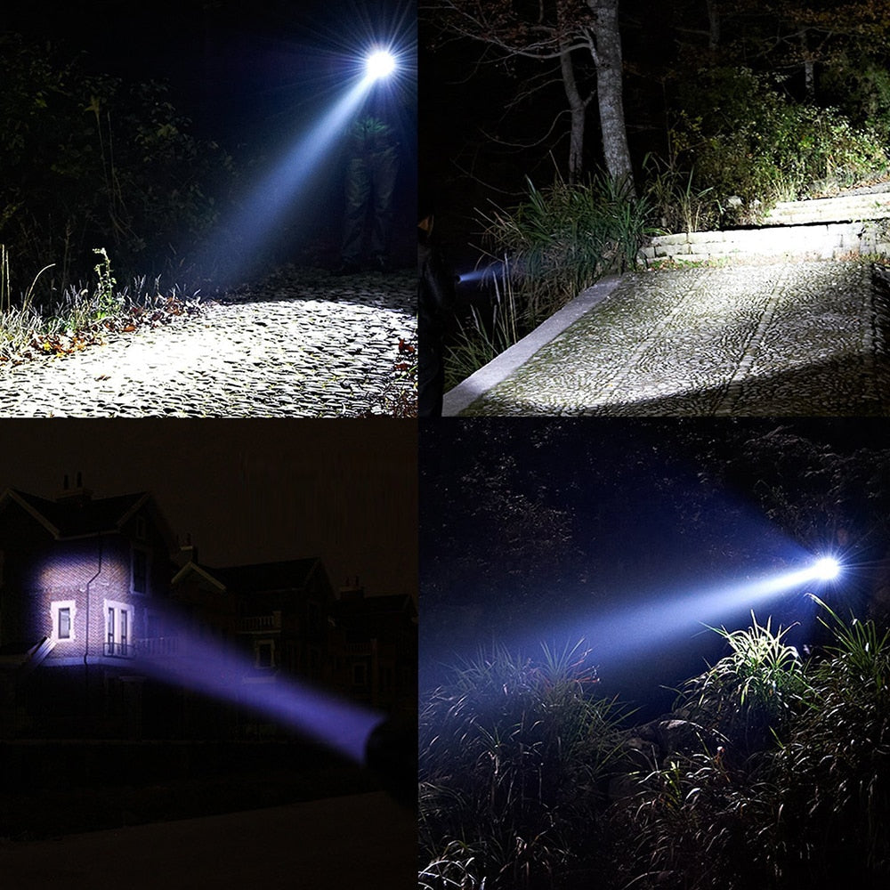 Rechargeable Ultra Bright 12K Lumen - 3 Modes - LED 5 Switch Waterproof Flashlight
