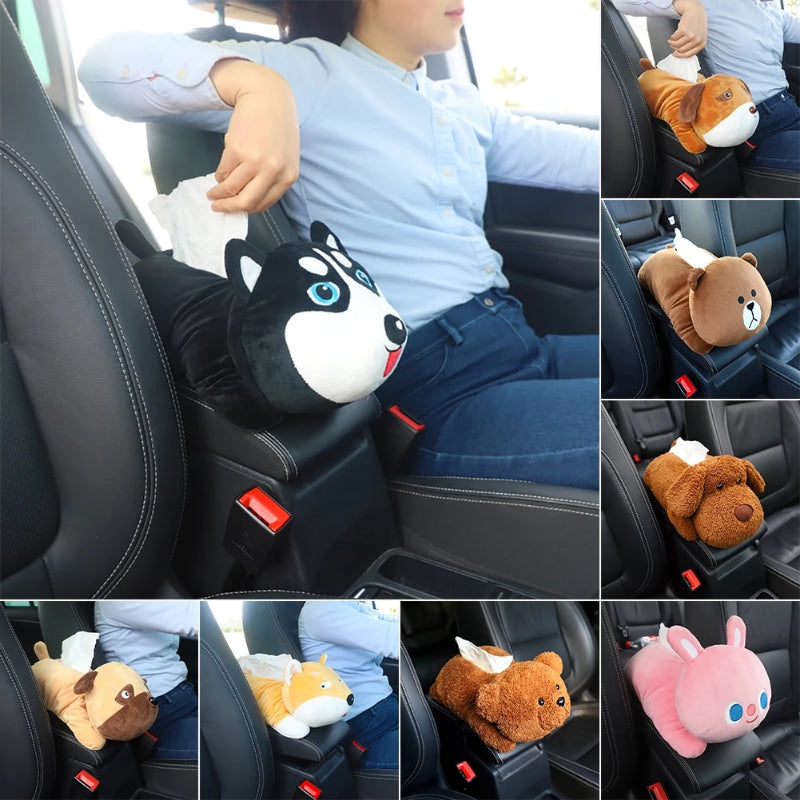 Universal Car Armrest Tissue Box Cover Holder