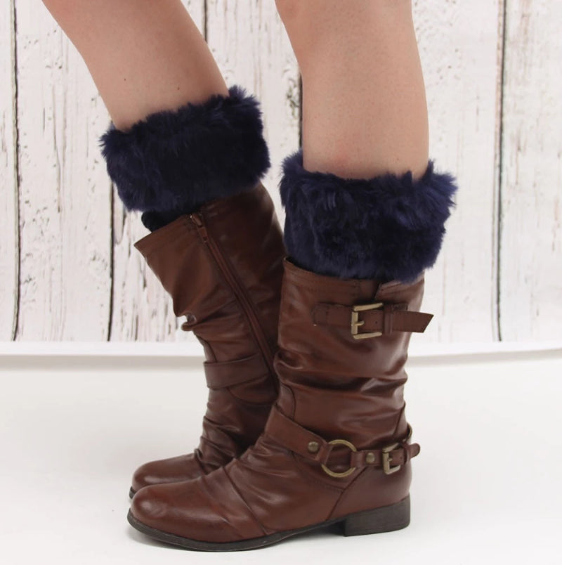 Women's Winter Soft Faux Fur Leg Warmer Boot Cuffs