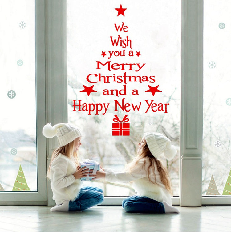 Wall Window Christmas Stickers Decorations For Home