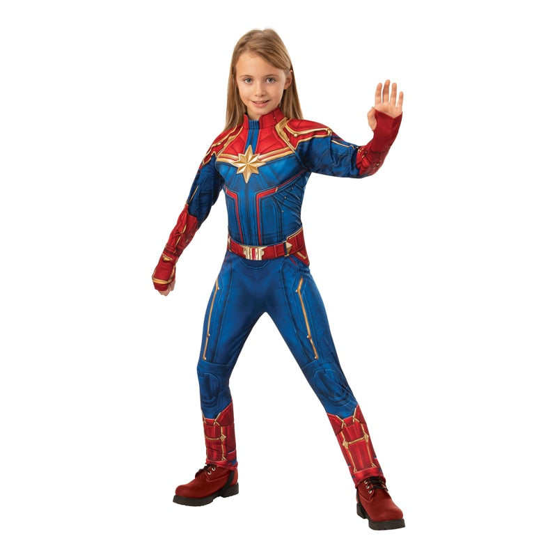 Girl's Captain Marvel Superhero Halloween Costume