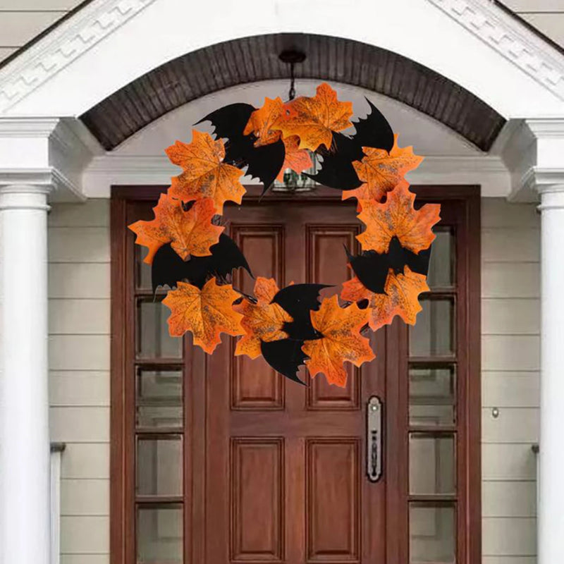 Halloween Bat Wreath Pendant Decoration