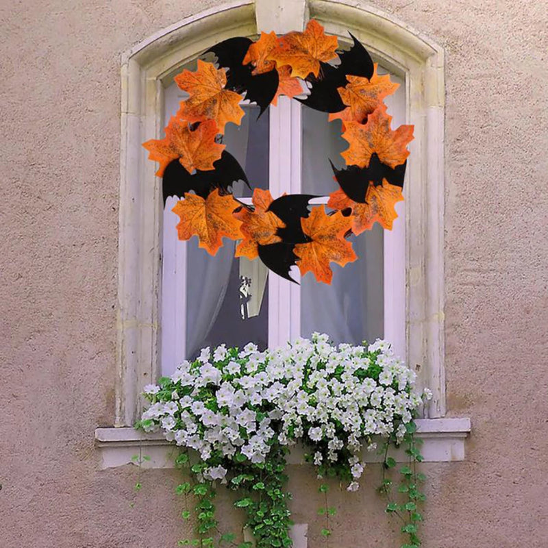 Halloween Bat Wreath Pendant Decoration