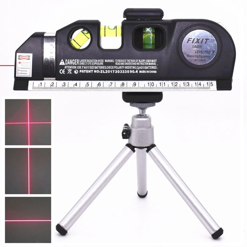 4 in 1 Cross Projects Vertical Horizontal Laser Level Ruler