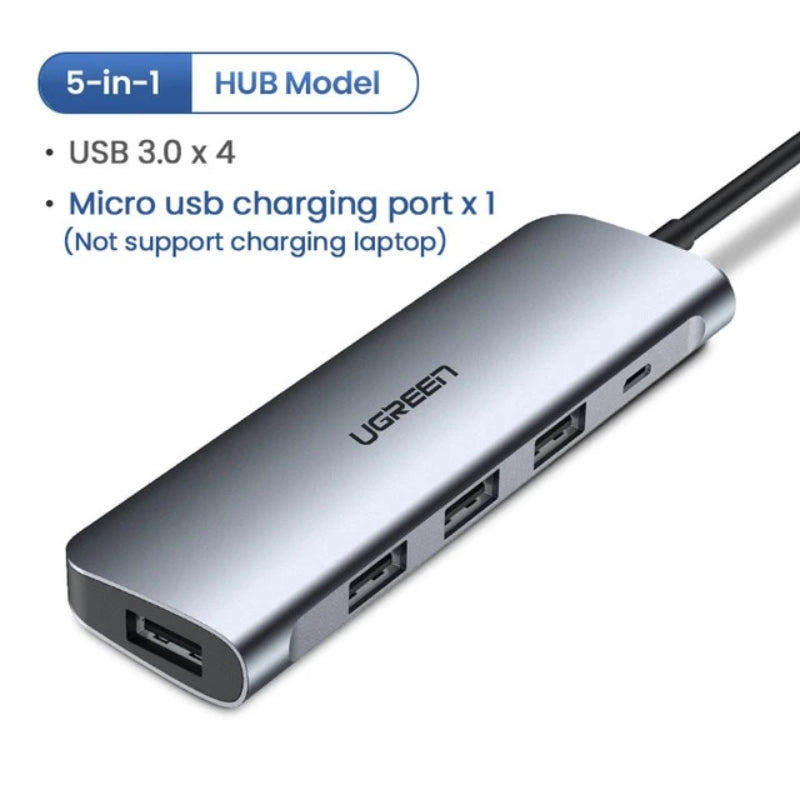 USB C Hub to Multi-Port Hub Adapter Dock