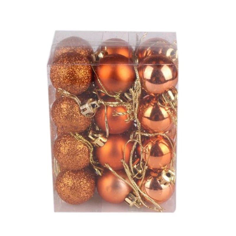 24Pcs Christmas Tree Decor Hanging Ball Ornament