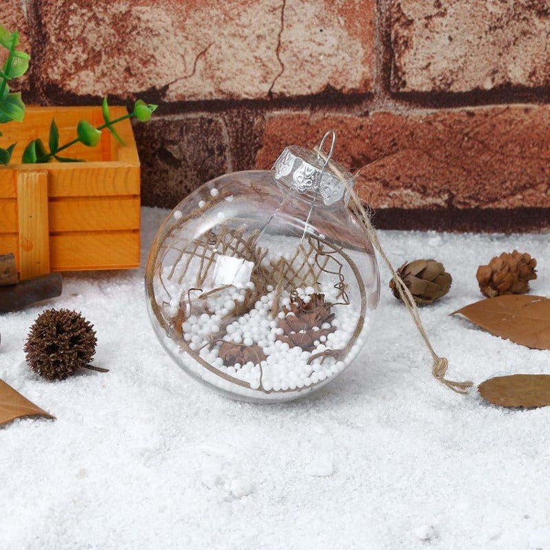 Christmas Clear Plastic Hanging Ball For Tree