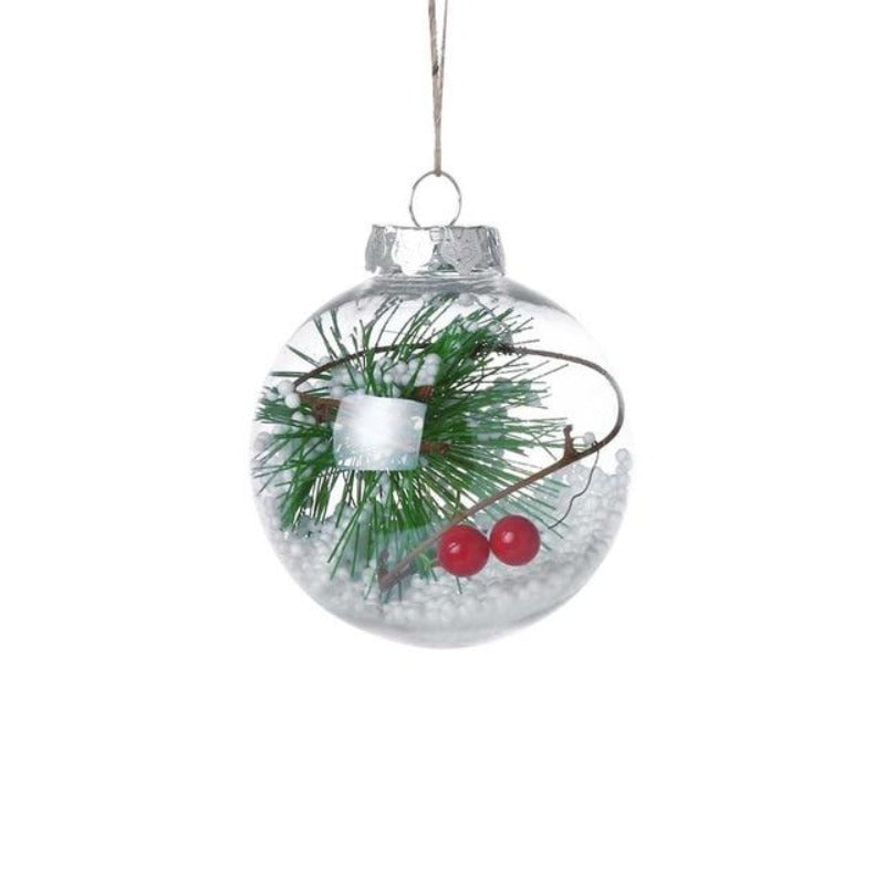 Christmas Clear Plastic Hanging Ball For Tree