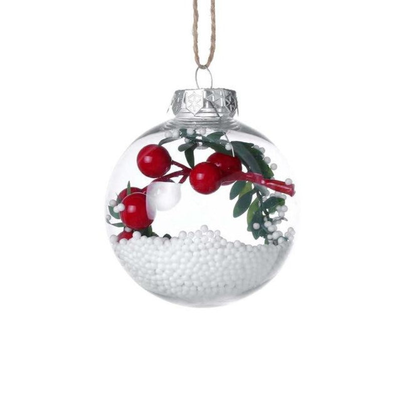 Christmas Clear Plastic Hanging Ball For Tree