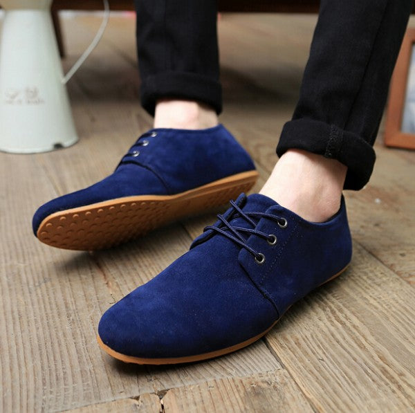 Spring Autumn Fashion Men Shoes Mens Flats Casual Suede Shoes Comfortable Breathable Flats Driving Loafers Plus Size