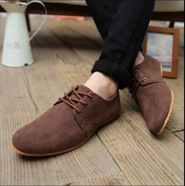 Spring Autumn Fashion Men Shoes Mens Flats Casual Suede Shoes Comfortable Breathable Flats Driving Loafers Plus Size