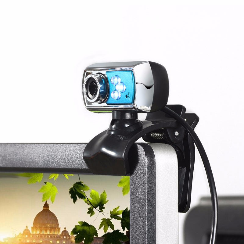 HD 3 LED Night Vision USB Webcam with Mic