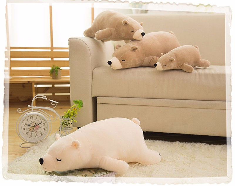 Cute Plush Polar Bear Stuffed Animal Pillow