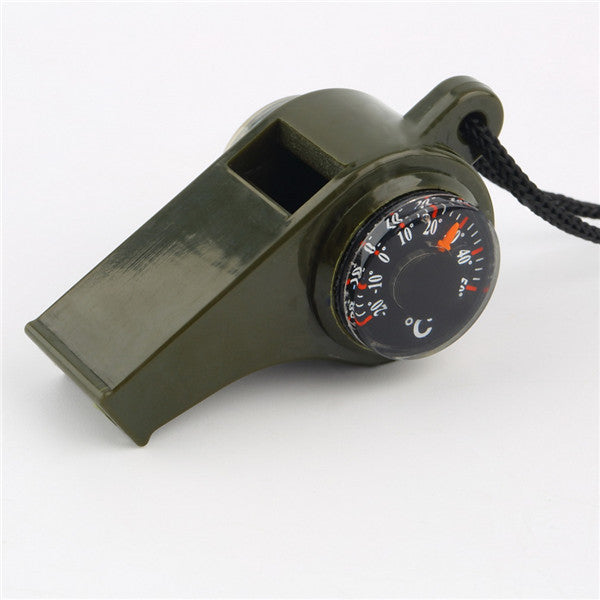 3-in-1 Survival Whistle & Compass