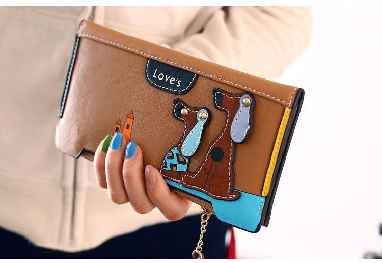 Women's Cute Puppy Wallet Clutch Card Holder