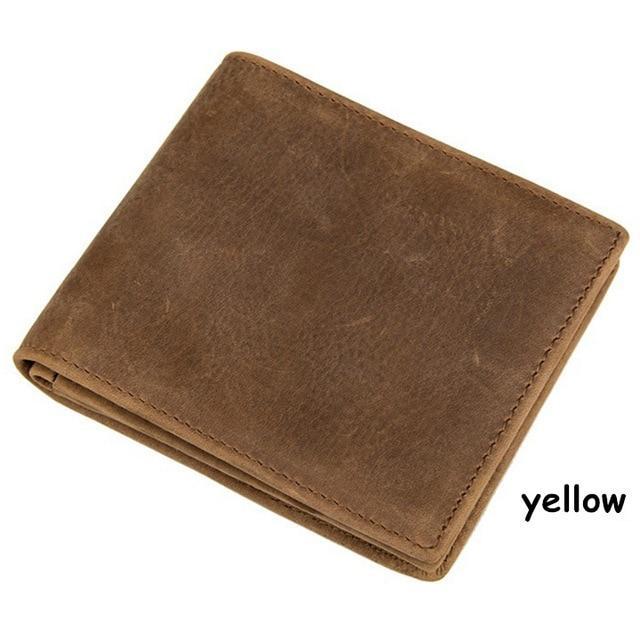 Men's 100% Genuine Faded Leather Cowboy Wallet