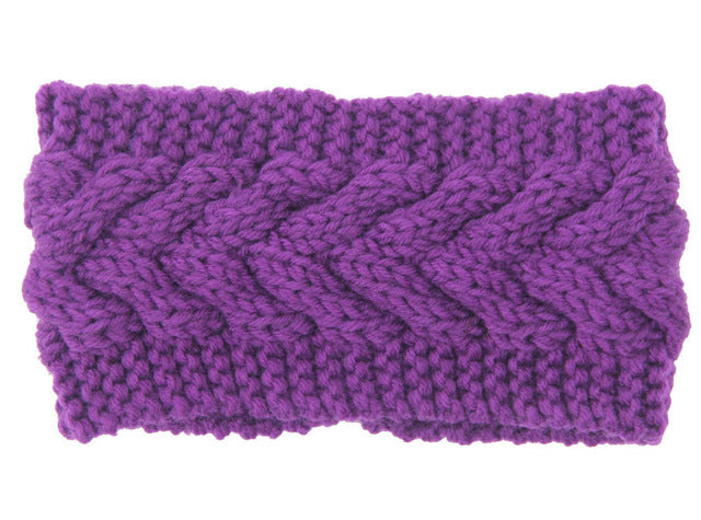 Solid Wide Knitting Woolen Headband