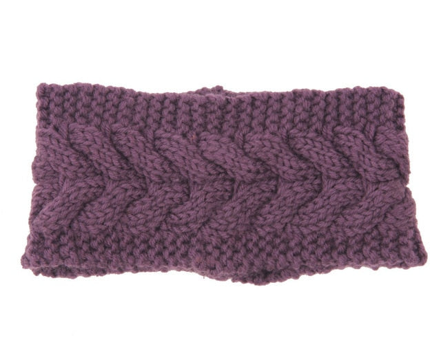 Solid Wide Knitting Woolen Headband