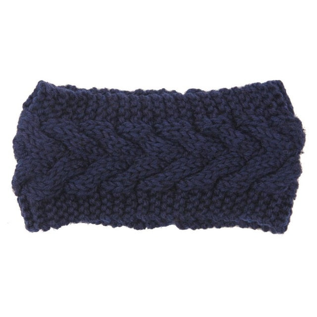 Solid Wide Knitting Woolen Headband