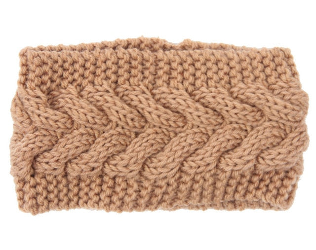 Solid Wide Knitting Woolen Headband