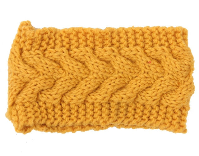 Solid Wide Knitting Woolen Headband