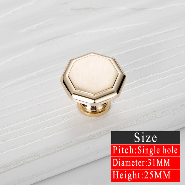 5pcs Gold Door Handles Noble Drawer Pulls Kitchen Cabinet Knobs and Handles Fittings for Furniture Handles Hardware Accessories