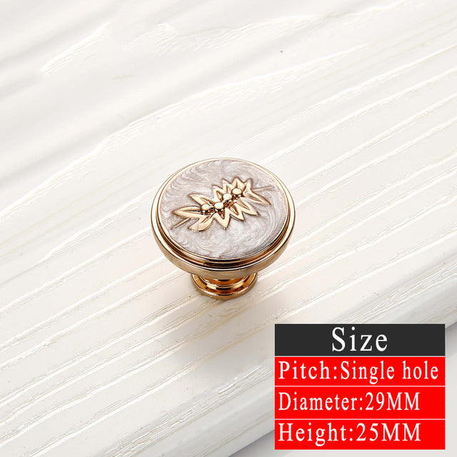 5pcs Gold Door Handles Noble Drawer Pulls Kitchen Cabinet Knobs and Handles Fittings for Furniture Handles Hardware Accessories