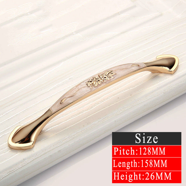 5pcs Gold Door Handles Noble Drawer Pulls Kitchen Cabinet Knobs and Handles Fittings for Furniture Handles Hardware Accessories