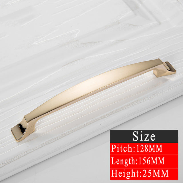 5pcs Gold Door Handles Noble Drawer Pulls Kitchen Cabinet Knobs and Handles Fittings for Furniture Handles Hardware Accessories