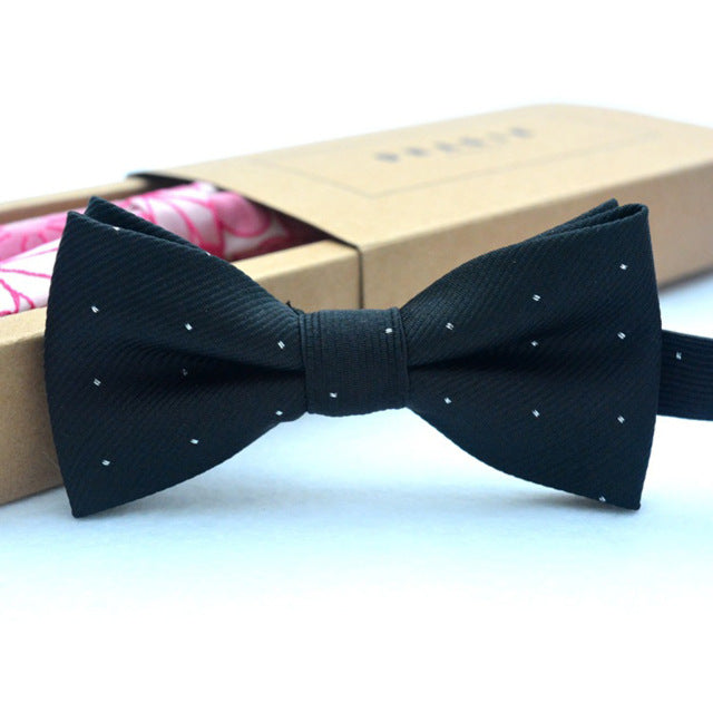 Children Bow Tie Baby Boy Kid Clothing Accessories Solid Color Gentleman Shirt Neck Tie Bowknot Dot
