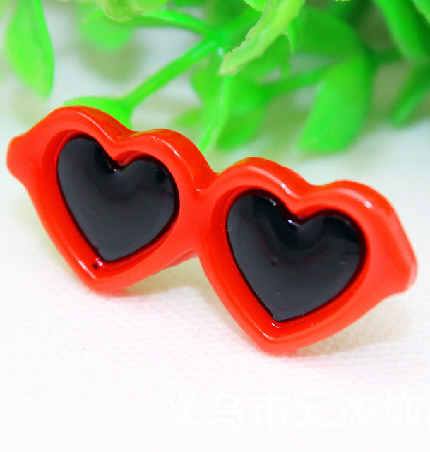 Cute Pet Dog hair grooming supplies love heart Doggy Puppy hair clips hairpin teddy sun glasses hair accessory Cat Hair Ornament