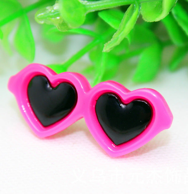 Cute Pet Dog hair grooming supplies love heart Doggy Puppy hair clips hairpin teddy sun glasses hair accessory Cat Hair Ornament