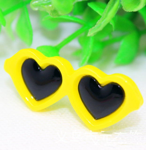 Cute Pet Dog hair grooming supplies love heart Doggy Puppy hair clips hairpin teddy sun glasses hair accessory Cat Hair Ornament