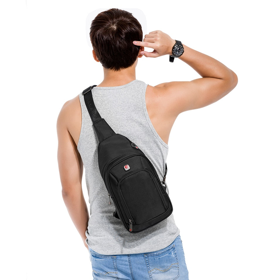BALANG Crossbody Bags for Men Messenger Chest Bag Pack Casual Bag Waterproof Nylon Single Shoulder Strap Pack 2019 New Fashion