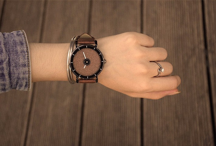 Women's Starry Sky Leather Strap Quartz Watch