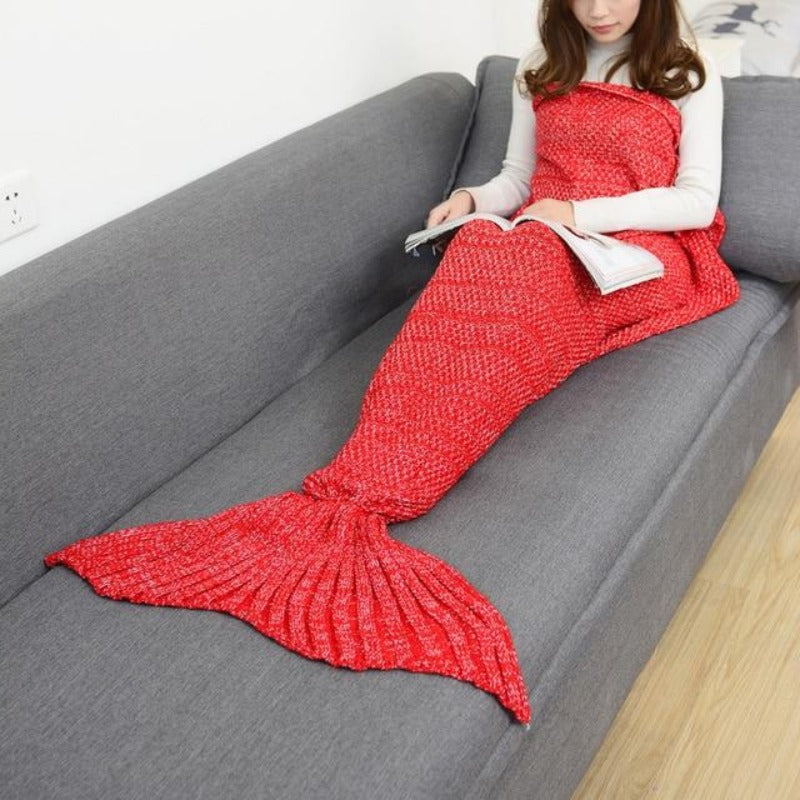 Super Soft Crochet Mermaid Tail Blanket